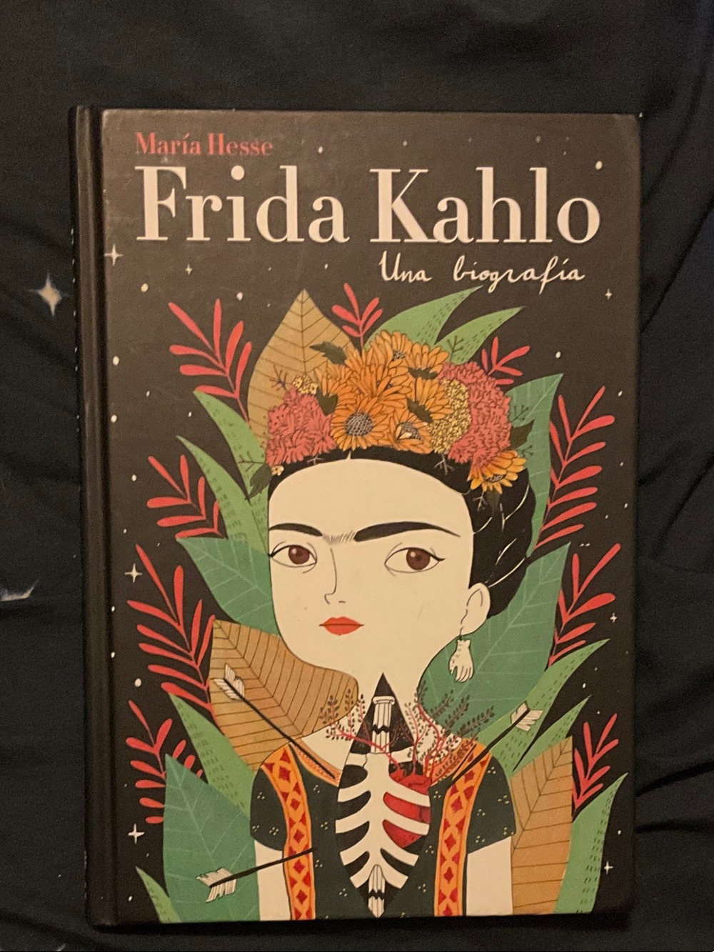 Frida Kahlo: Illustrated Biography Hardcover - Black & Green